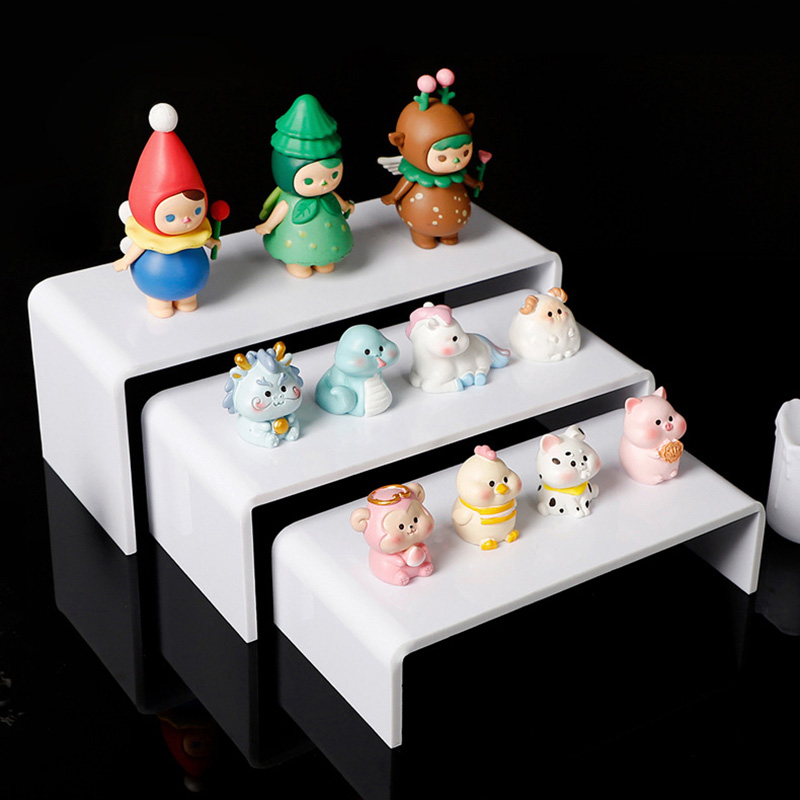 白色u形亞克力動(dòng)漫手辦展示架定制